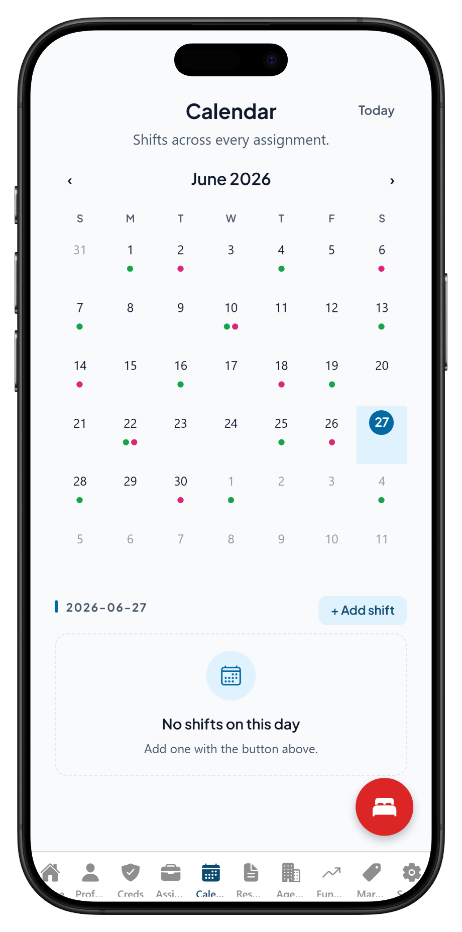 App screen